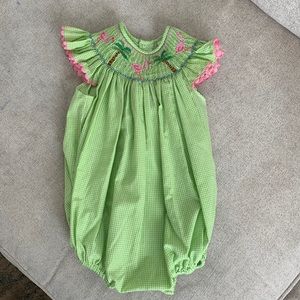 Vintage tropical outfit for baby